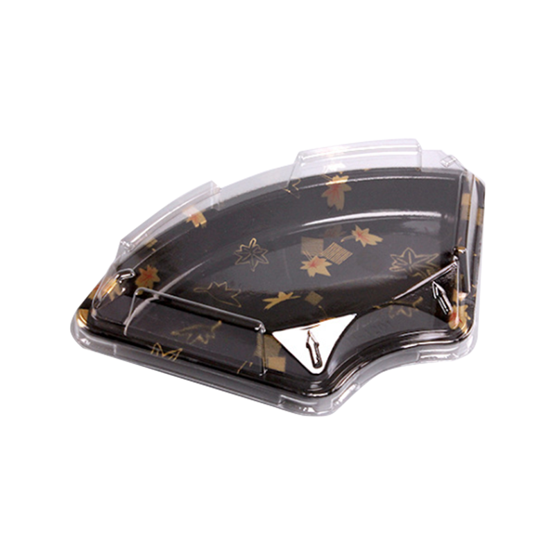 Disposable fan-shaped salmon packaging box