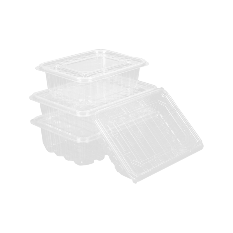 Disposable fully transparent fruit packaging box