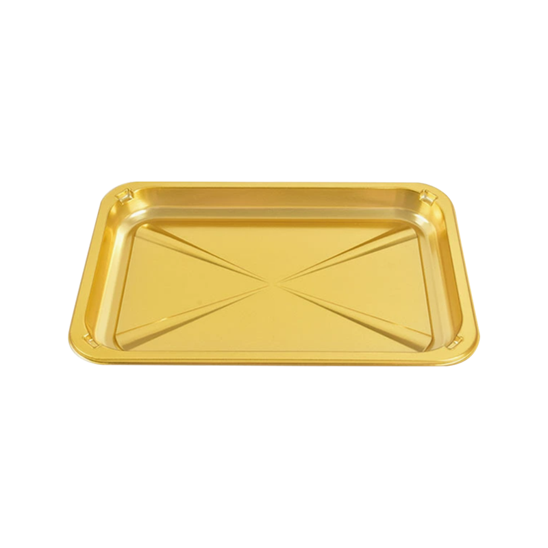 Disposable frozen food packaging tray