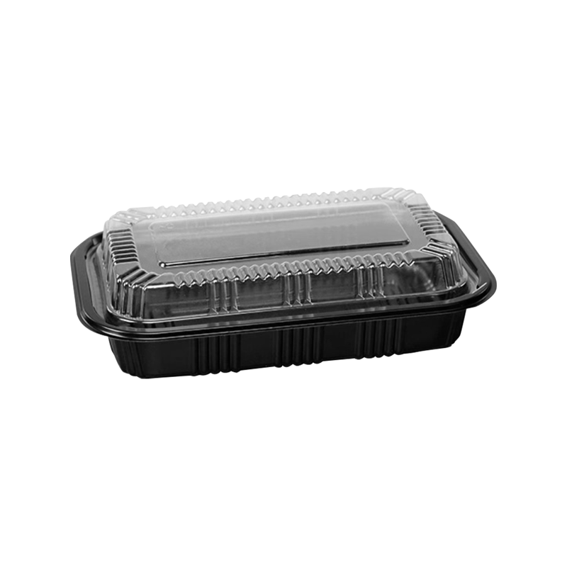 Rectangular black base packaging box with lid