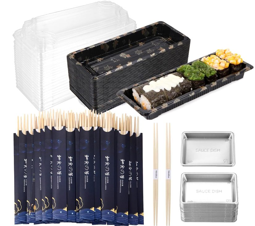 Does the Plastic Fruit Sushi Box come with a secure, leak-proof lid to prevent juice from fruits from contaminating the sushi compartments during transport?