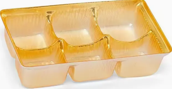 What is the difference between polystyrene (foam), PET, PP, and CPET trays in terms of composition?
